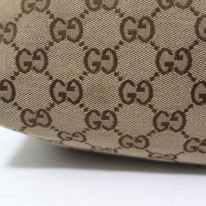 Gucci Giglio GG Monogram Canvas Web Large Hobo Bag Beige