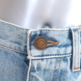 Saint Laurent High-Rise Straight Leg Jeans Light Blue Size 28