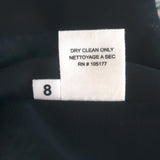 Ulla Johnson Adora Crisscross Midi Dress Blue Printed Metallic Fil Coupe Size 8