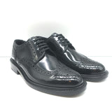 Saint Laurent Army 20 Wingtip Derby Shoes Black Polished Leather Size 36.5 NEW