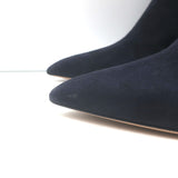 Christian Dior La Belle D Bow Ankle Boots Black Suede Size 35.5