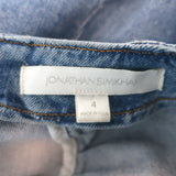 Jonathan Simkhai Denim Mini Wrap Dress Blue Stretch Cotton Size 4