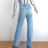 Saint Laurent High-Rise Straight Leg Jeans Light Blue Size 28