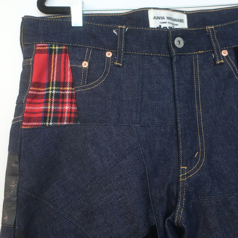 Junya Watanabe Comme des Garcons Patchwork Jeans Indigo Denim Size Large