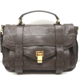 Proenza Schouler PS1 Medium Satchel Dark Brown Leather Crossbody Bag