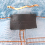 Saint Laurent High-Rise Straight Leg Jeans Light Blue Size 28