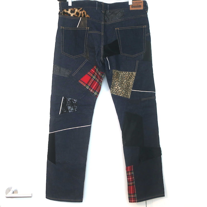 Junya Watanabe Comme des Garcons Patchwork Jeans Indigo Denim Size Large