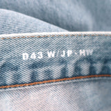 Saint Laurent High-Rise Straight Leg Jeans Light Blue Size 28