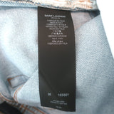 Saint Laurent High-Rise Straight Leg Jeans Light Blue Size 28