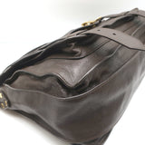 Proenza Schouler PS1 Medium Satchel Dark Brown Leather Crossbody Bag