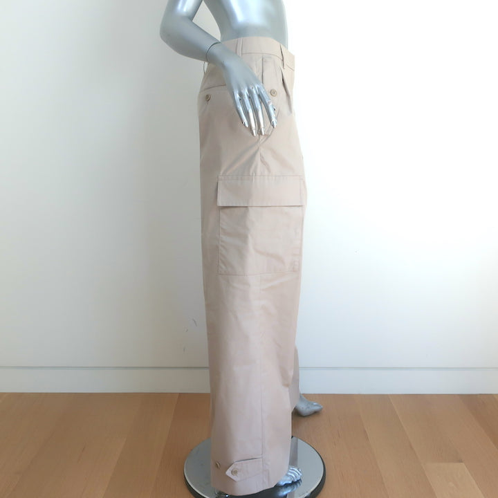 Prada Panama Cargo Pants Beige Cotton-Blend Size 42