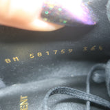 Saint Laurent Army 20 Wingtip Derby Shoes Black Polished Leather Size 36.5 NEW