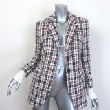 Favorite Daughter The City Plaid Tweed Layered Blazer Red/Multi Size Extra Small