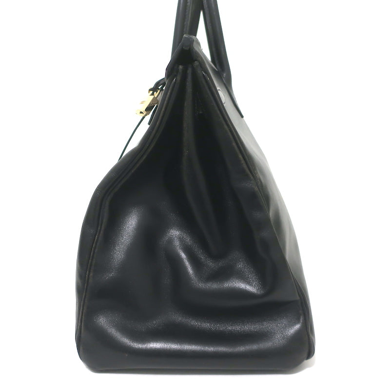 Hermes 2004 Birkin 40 Black Box Leather Gold Hardware