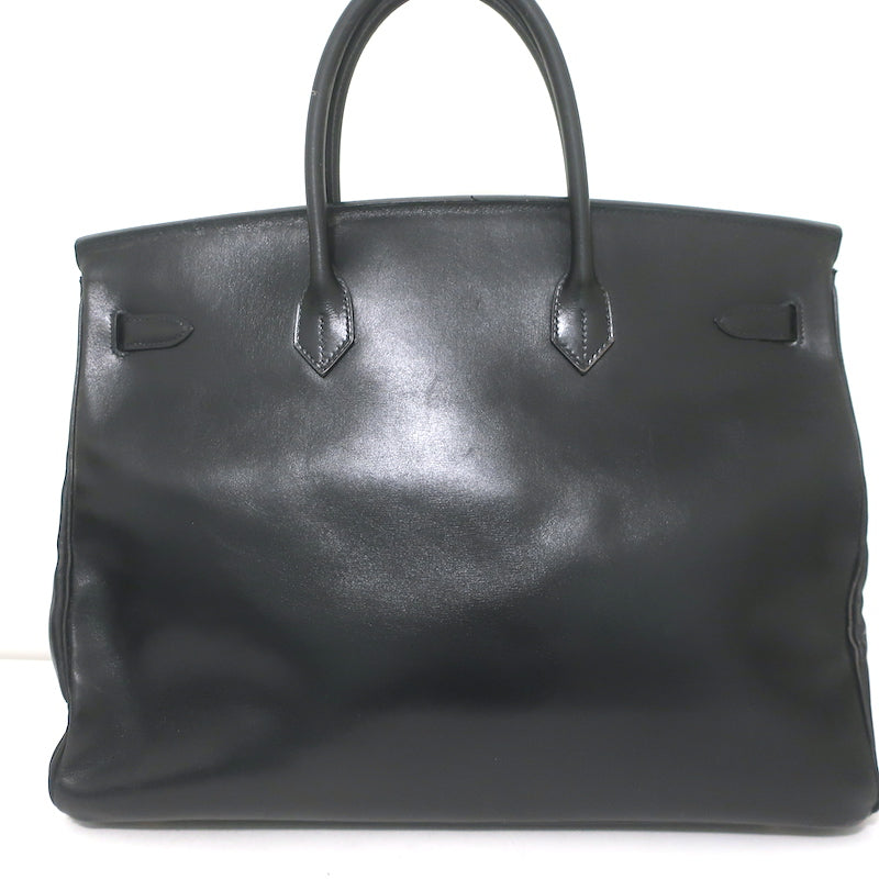 Hermes 2004 Birkin 40 Black Box Leather Gold Hardware