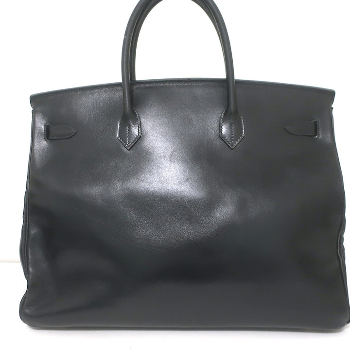 Hermes 2004 Birkin 40 Black Box Leather Gold Hardware