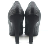 Louis Vuitton Lipstick Bow Pumps Black/Silver Galuchat Leather & Satin Size 37.5