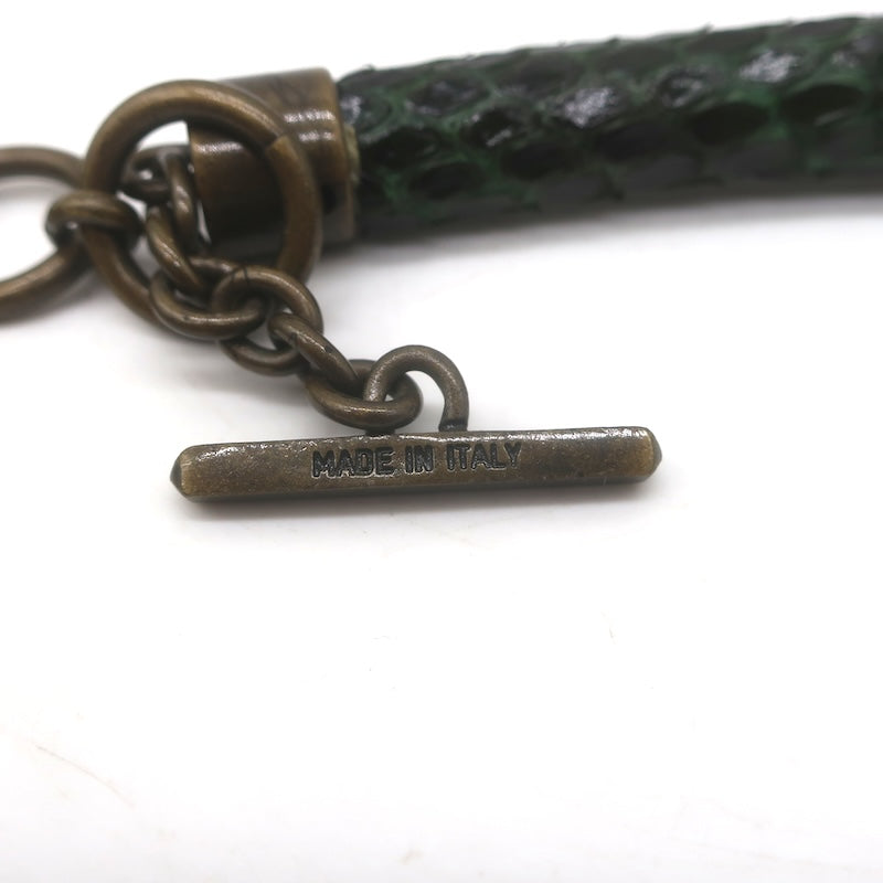 Lanvin Snakeskin Skinny Belt Emerald Green Size Extra Small