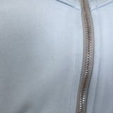 Prada Sport Cropped Track Jacket Light Blue Nylon Size Small