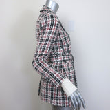 Favorite Daughter The City Plaid Tweed Layered Blazer Red/Multi Size Extra Small