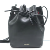 Mansur Gavriel Mini Bucket Bag Black/Fuchsia Leather