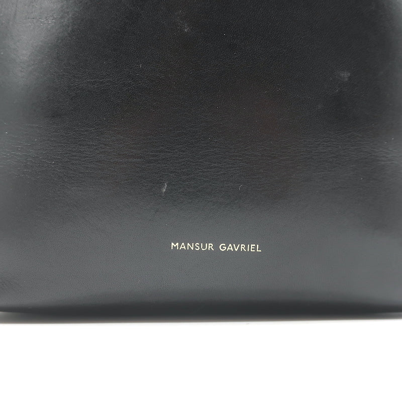 Mansur Gavriel Mini Bucket Bag Black/Fuchsia Leather