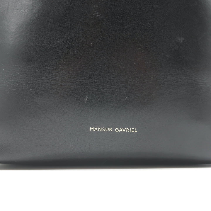 Mansur Gavriel Mini Bucket Bag Black/Fuchsia Leather