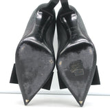 Louis Vuitton Lipstick Bow Pumps Black/Silver Galuchat Leather & Satin Size 37.5