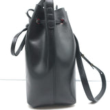 Mansur Gavriel Mini Bucket Bag Black/Fuchsia Leather