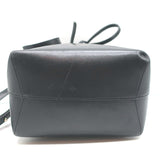 Mansur Gavriel Mini Bucket Bag Black/Fuchsia Leather