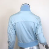 Prada Sport Cropped Track Jacket Light Blue Nylon Size Small