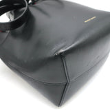 Mansur Gavriel Mini Bucket Bag Black/Fuchsia Leather