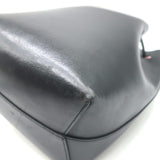 Mansur Gavriel Mini Bucket Bag Black/Fuchsia Leather