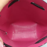 Mansur Gavriel Mini Bucket Bag Black/Fuchsia Leather