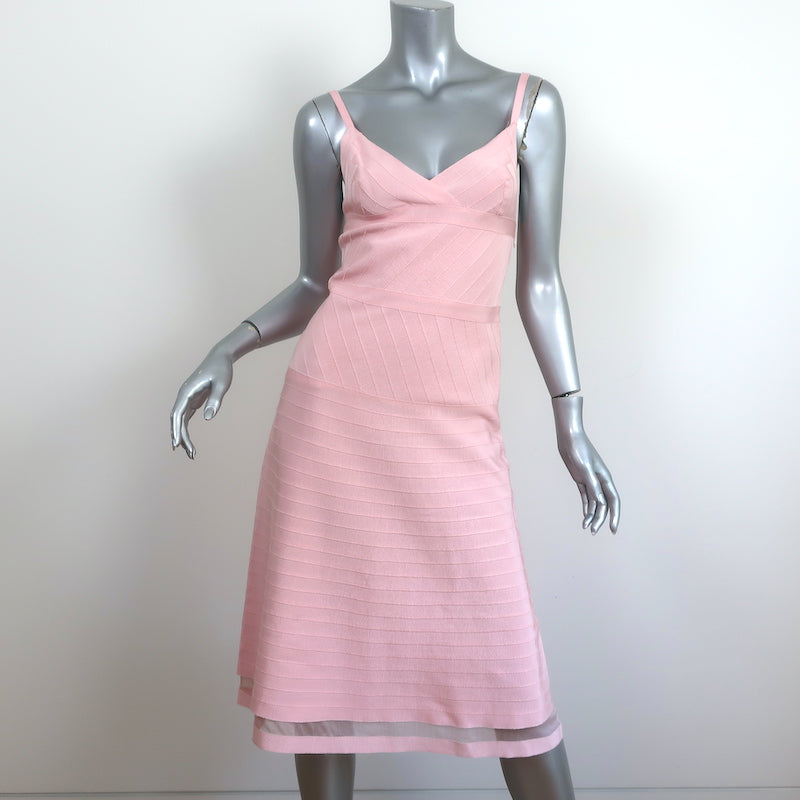 Prada Grosgrain Ribbon Dress Light Pink Size 40 Sleeveless Fit & Flare Celebrity Owned Prada Grosgrain Ribbon Dress Light Pink Size 40 Sleeveless Fit & Flare Celebrity Owned