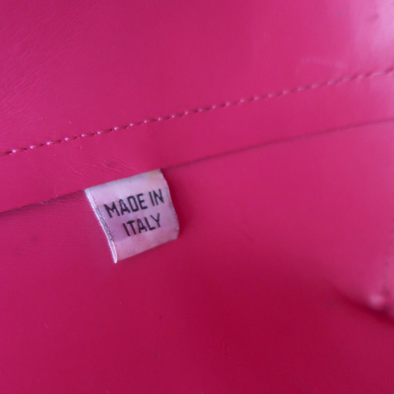 Mansur Gavriel Mini Bucket Bag Black/Fuchsia Leather