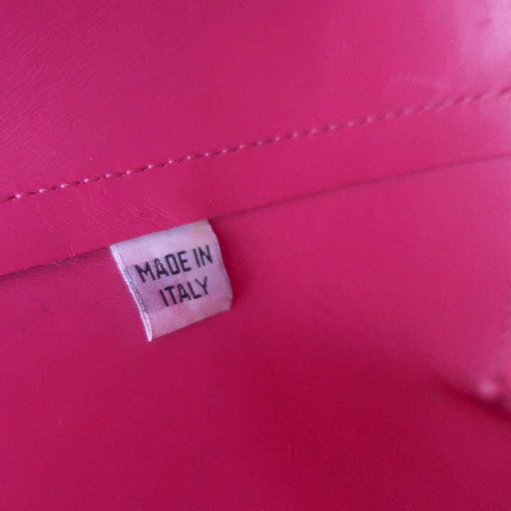Mansur Gavriel Mini Bucket Bag Black/Fuchsia Leather