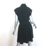 Zimmermann Roll Collar Belted Mini Dress Black Twill Size 0