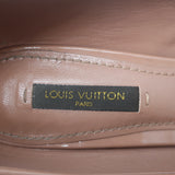 Louis Vuitton Allamanda Gold Cap Toe Pumps Rose Monogram Vernis Size 37.5