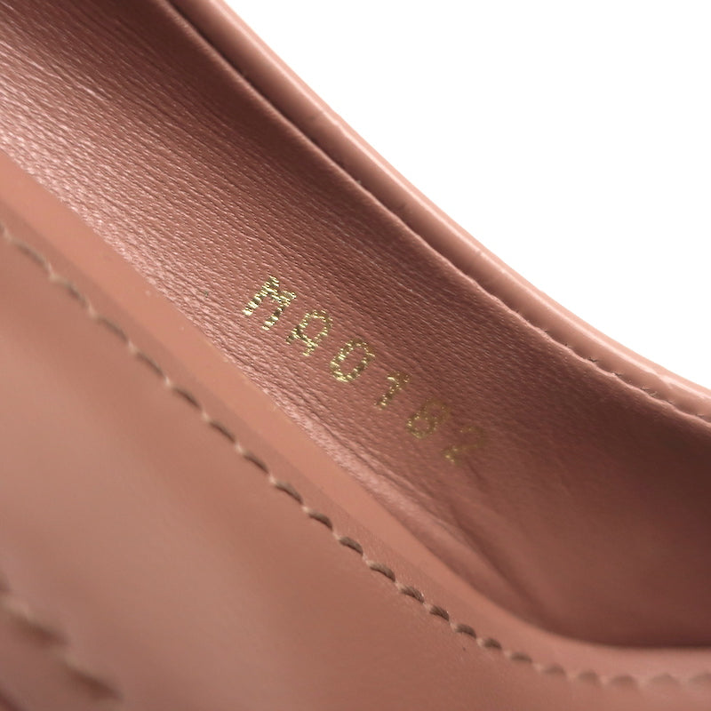 Louis Vuitton Allamanda Gold Cap Toe Pumps Rose Monogram Vernis Size 37.5