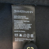 Zimmermann Roll Collar Belted Mini Dress Black Twill Size 0