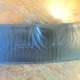 Bottega Veneta Intrecciato Leather Belt Dark Brown Size 95 US 38