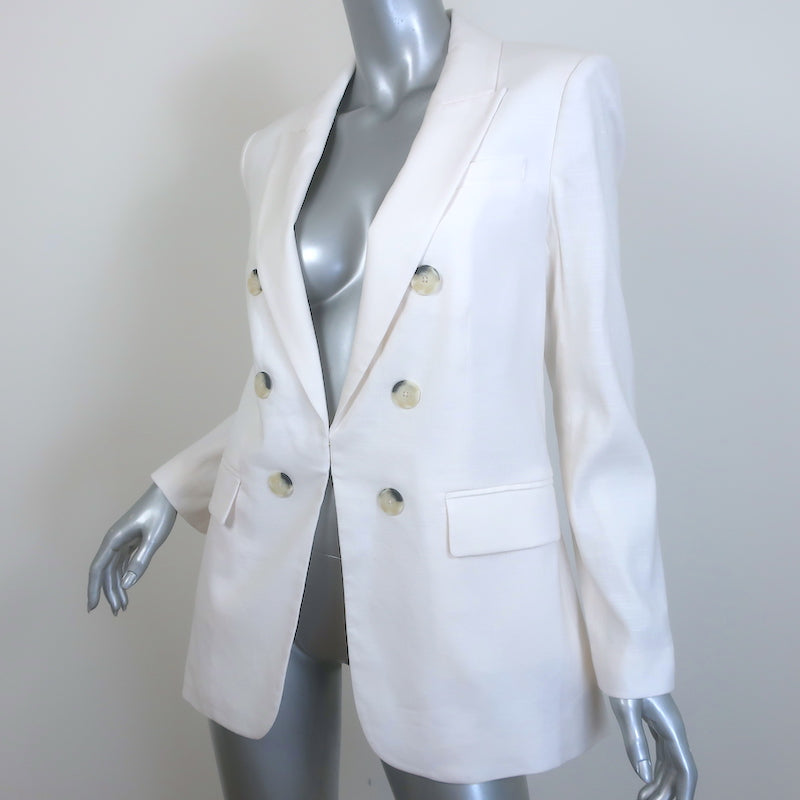 Veronica Beard Bexley Dickey Jacket Off White Size 6 Double Breasted Blazer NEW