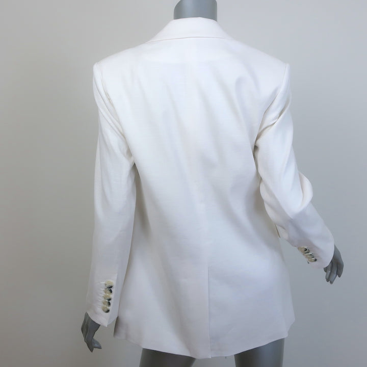 Veronica Beard Bexley Dickey Jacket Off White Size 6 Double Breasted Blazer NEW