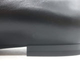 Roger Vivier Gommettine Tonal-Buckle Ballet Flats Black Leather Size 38.5