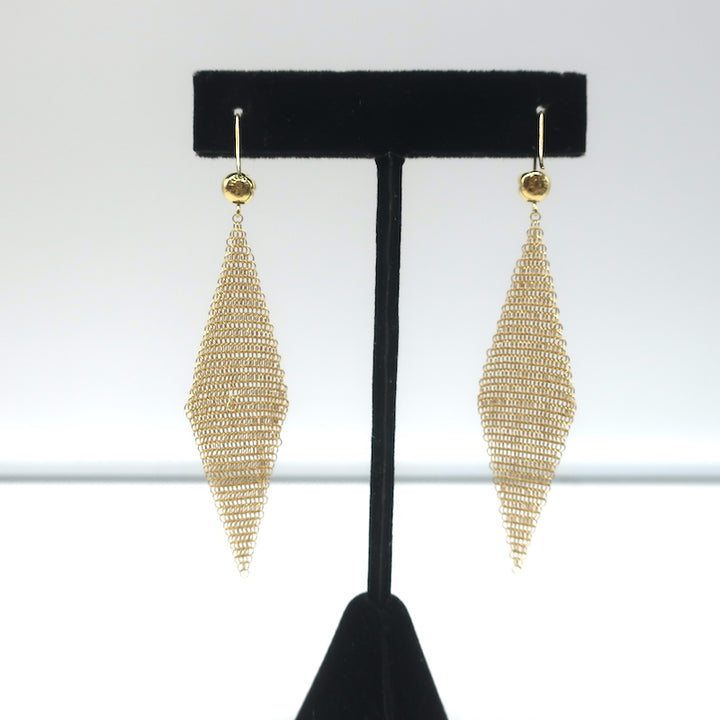 Tiffany &amp; Co. Elsa Peretti Mesh Earrings 18k Gold