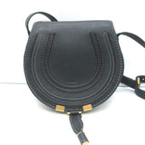Chloe Marcie Small Crossbody Bag Black Grained Leather