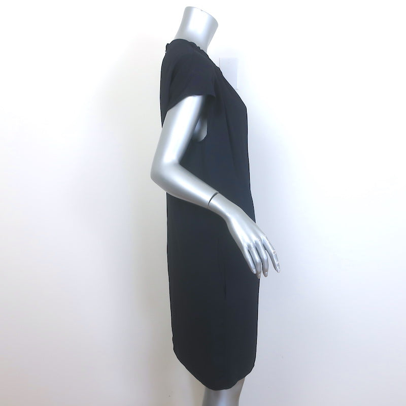 Stella McCartney Chain-Embellished Shift Dress Navy Crepe Size 46