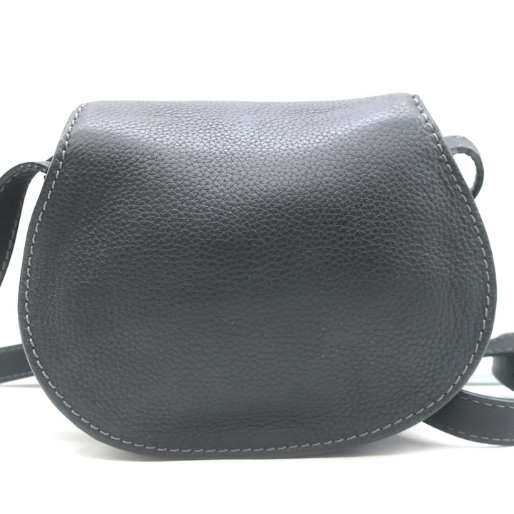 Chloe Marcie Small Crossbody Bag Black Grained Leather
