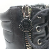 Moncler Viviane Side-Zip Combat Boots Black Leather Size 38